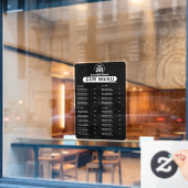 Restaurant Menu | Black Logo Cafe Menu -> Restaura Raamsticker (Cafe Raam)