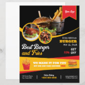 Restaurant Menu Flyer Sjabloon (Voorkant / Achterkant)