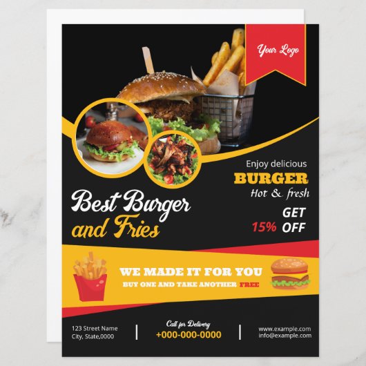 Restaurant Menu Flyer Sjabloon