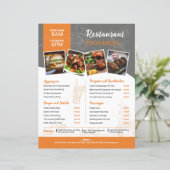 Restaurant Menu Flyer Sjabloon (Staand voorkant)