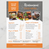 Restaurant Menu Flyer Sjabloon (Voorkant)