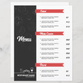 Restaurant Menu Flyer Template (Voorkant / Achterkant)