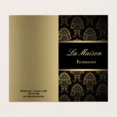 restaurant menu gevouwen visitekaartje (Buitenkant ongevouwen)