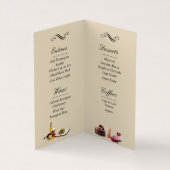 restaurant menu gevouwen visitekaartje (Binnen)