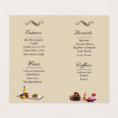 restaurant menu gevouwen visitekaartje (Binnenkant ongevouwen)