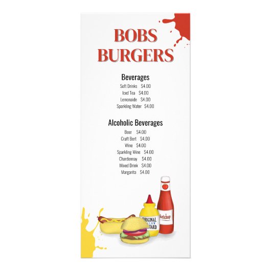 Restaurant Menu Hamburger Hot Dog (Voorkant)