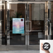 Restaurant Menu | Minimalistisch Logo Catering Caf Raamsticker (Kantoordeur)