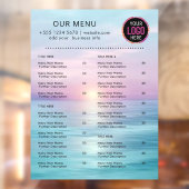 Restaurant Menu | Minimalistisch Logo Catering Caf Raamsticker (Vel 2)