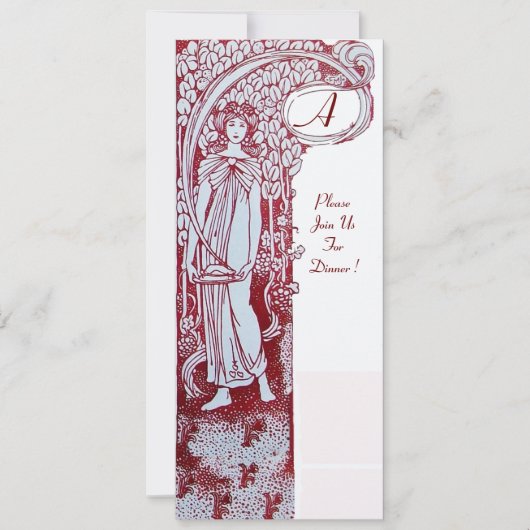 RESTAURANT MENU MONOGRAM, diner, brunch Kaart (Voorkant)