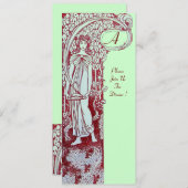 RESTAURANT MENU MONOGRAM Green Brown Dinner, Brunc Kaart (Voorkant / Achterkant)