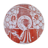 RESTAURANT MENU MONOGRAM Rood Wit Diner, Brunch Snijplank (Voorkant)