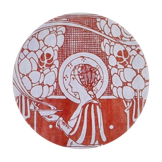 RESTAURANT MENU MONOGRAM Rood Wit Diner, Brunch Snijplank (Voorkant)