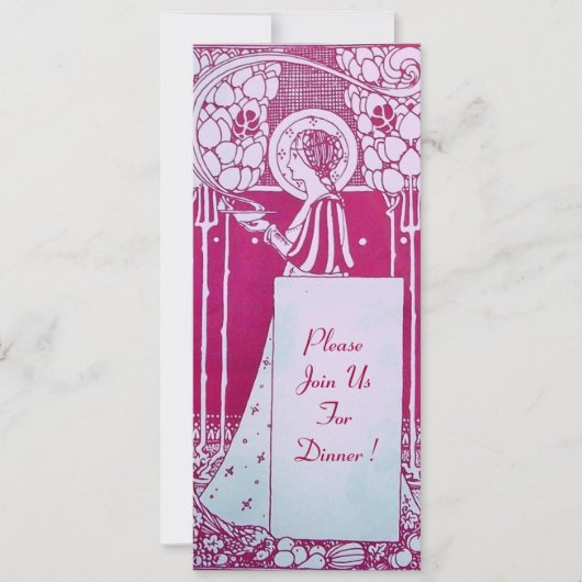 RESTAURANT MENU MONOGRAM Roze Witte Diner,Brunch Kaart (Voorkant)