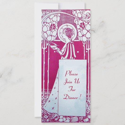 RESTAURANT MENU MONOGRAM Roze Witte Diner,Brunch Kaart (Voorkant)