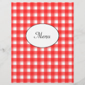 Restaurant Menu Red Checks Custom Flyer Sjabloon (Voorkant)