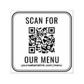 Restaurant Menu Website QR Code Zelfinktende Stempel (Design)