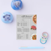 Restaurant Menufolder Flyer | Printklaar ontwerp (Enkel)