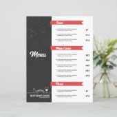 Restaurant Menufolder Sjabloon (Staand voorkant)