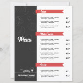 Restaurant Menufolder Sjabloon (Voorkant)