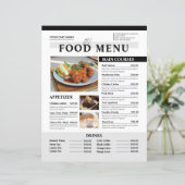 Restaurant Menufolder Sjabloon (Staand voorkant)