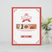 Restaurant Menufolder Sjabloon (Staand voorkant)