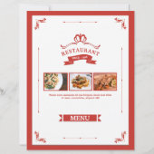 Restaurant Menufolder Sjabloon (Voorkant)
