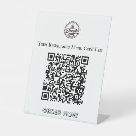 Restaurant Menukaart QR Tafelbord Reclamebord Met Voetstuk