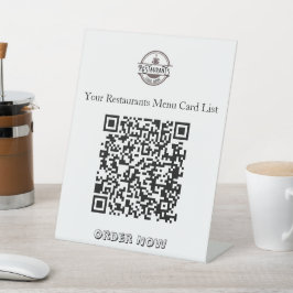 Restaurant Menukaart QR Tafelbord Reclamebord Met Voetstuk