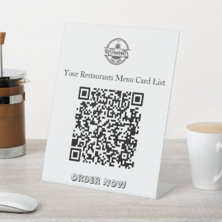 Restaurant Menukaart QR Tafelbord Reclamebord Met Voetstuk