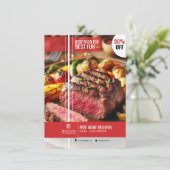 Restaurant Menukaart Tafel Tent Sjabloon (Staand voorkant)
