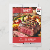 Restaurant Menukaart Tafel Tent Sjabloon (Voorkant)