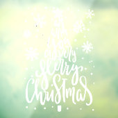 restaurant Merry Kerstsnowflakes Raamsticker (Vel 3)