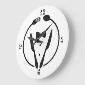 Restaurant met eenvoudige kunst grote klok (Hoek)