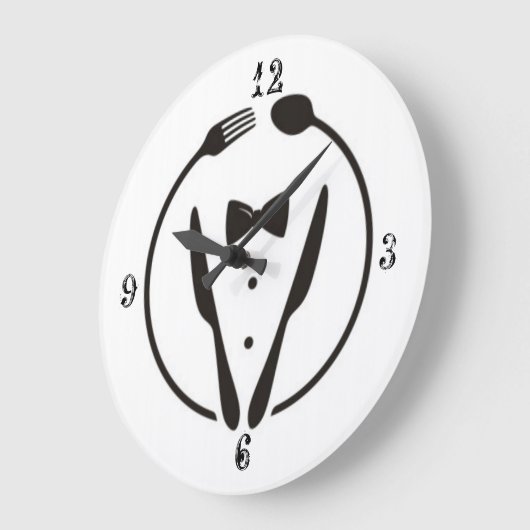 Restaurant met eenvoudige kunst grote klok (Hoek)