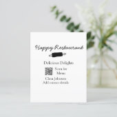 Restaurant naam scan QR menu contactgegevens toevo (Staand voorkant)