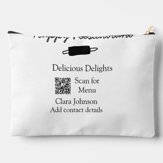 Restaurant naam scan QR menu contactgegevens toevo Etui (Achterkant)