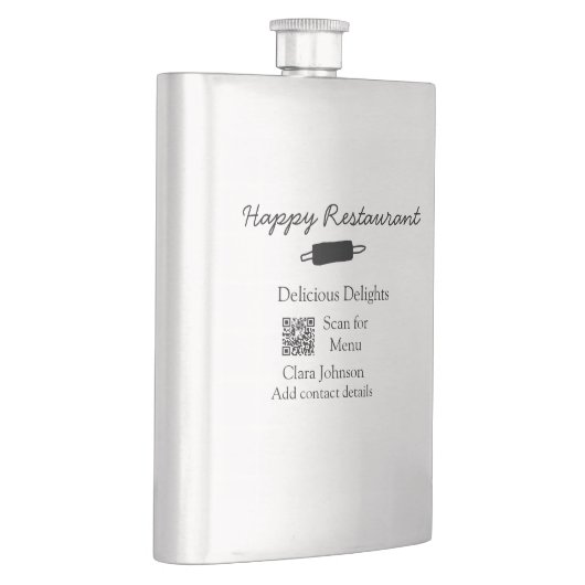 Restaurant naam scan QR menu contactgegevens toevo Flacon (Rechts)