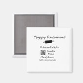 Restaurant naam scan QR menu contactgegevens toevo Magneet (Voorkant / Achterkant)
