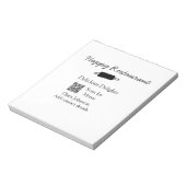 Restaurant naam scan QR menu contactgegevens toevo Notitieblok (Linkerzijde)