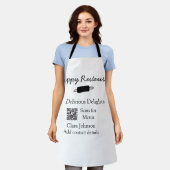 Restaurant naam scan QR menu contactgegevens toevo Schort (Gedragen)