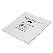 Restaurant naam scan QR menu contactgegevens toevo Tegeltje (Zijkant)