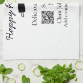 Restaurant naam scan QR menu contactgegevens toevo Theedoek (Gevouwen)