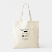 Restaurant naam scan QR menu contactgegevens toevo Tote Bag (Achterkant)