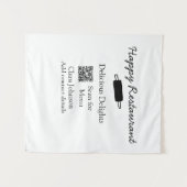 Restaurant naam scan QR menu contactgegevens toevo Wandkleed (Voorkant (horizontaal))