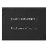Restaurant Naam Zwart-wit Tekst Sjabloon Tafelkleed (Voorkant (Horizontaal))
