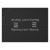Restaurant Naam Zwart-wit Uw Logo Hier Tafelkleed (Voorkant (Horizontaal))