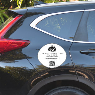 Restaurant of Café Logo QR Code Promotionele Vinyl Sticker