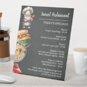 Restaurant of Café Menu Weergave Reclamebord Met Voetstuk (Insitu)