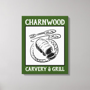 Restaurant of Carvery Sign Board. Canvas Afdruk