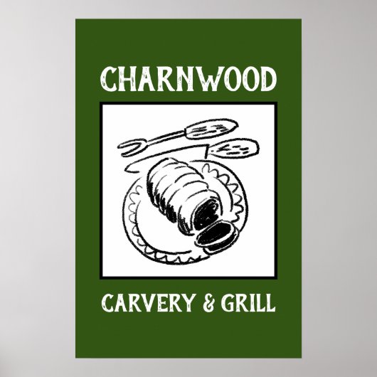 Restaurant of Carvery Sign Board. Poster (Voorkant)